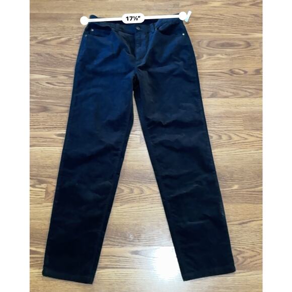 Eileen fisher Black Organic Cotton Stretch Velveteen Pant size SP - Picture 6 of 16